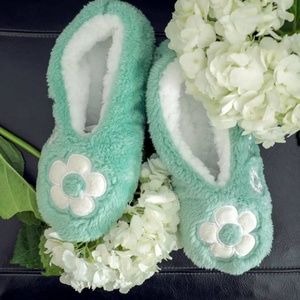 Happy Is The New Pretty Footsies Slippers